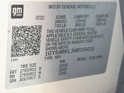 2022 Cadillac Escalade ESV Sport Platinum