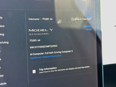 2021 Tesla Model Y Standard Range